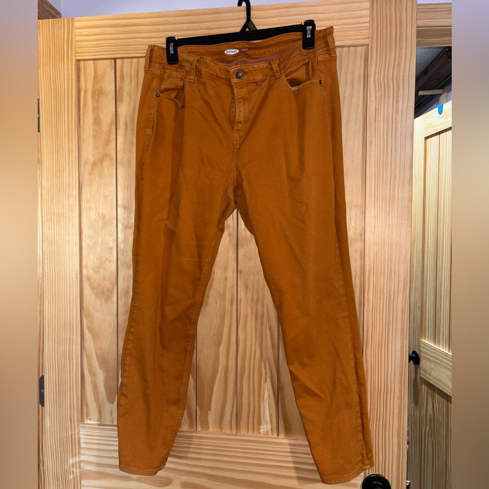Old Navy Vibrant Orange Rockstar Super Skinny Jeans